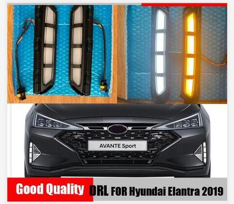 LED DRL For Hyundai Elantra 2019 2020 Daytime Running Fog Lights Driving Lamp