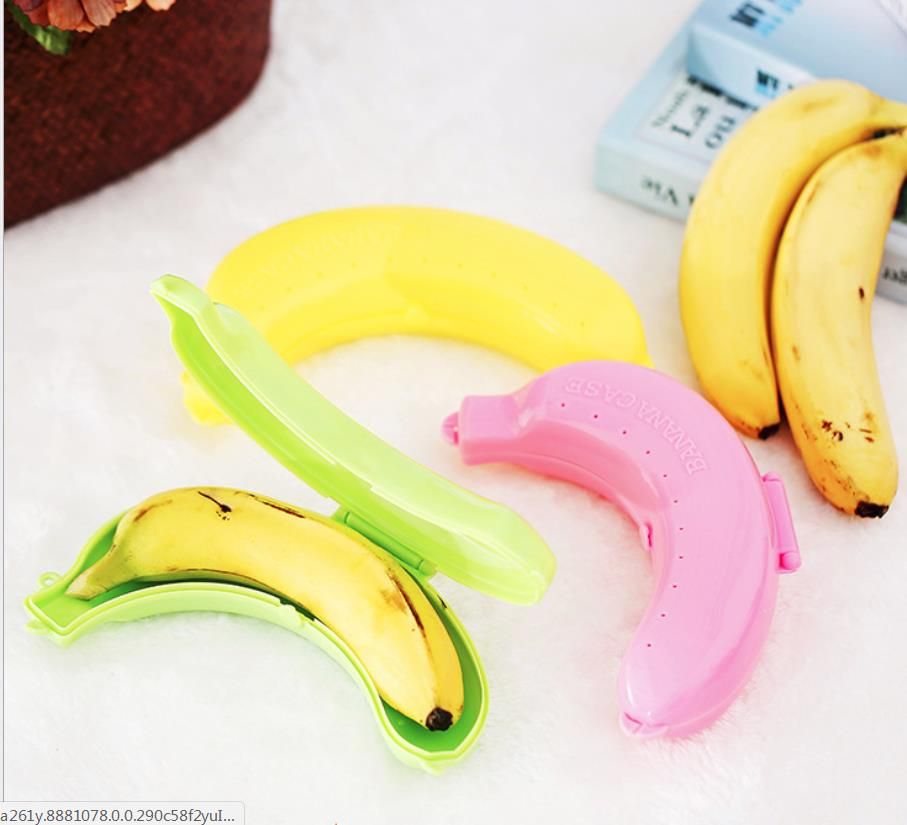 Fruit Banana Protector Box Holder Case Lunch Container Storage Cute Plastic Case