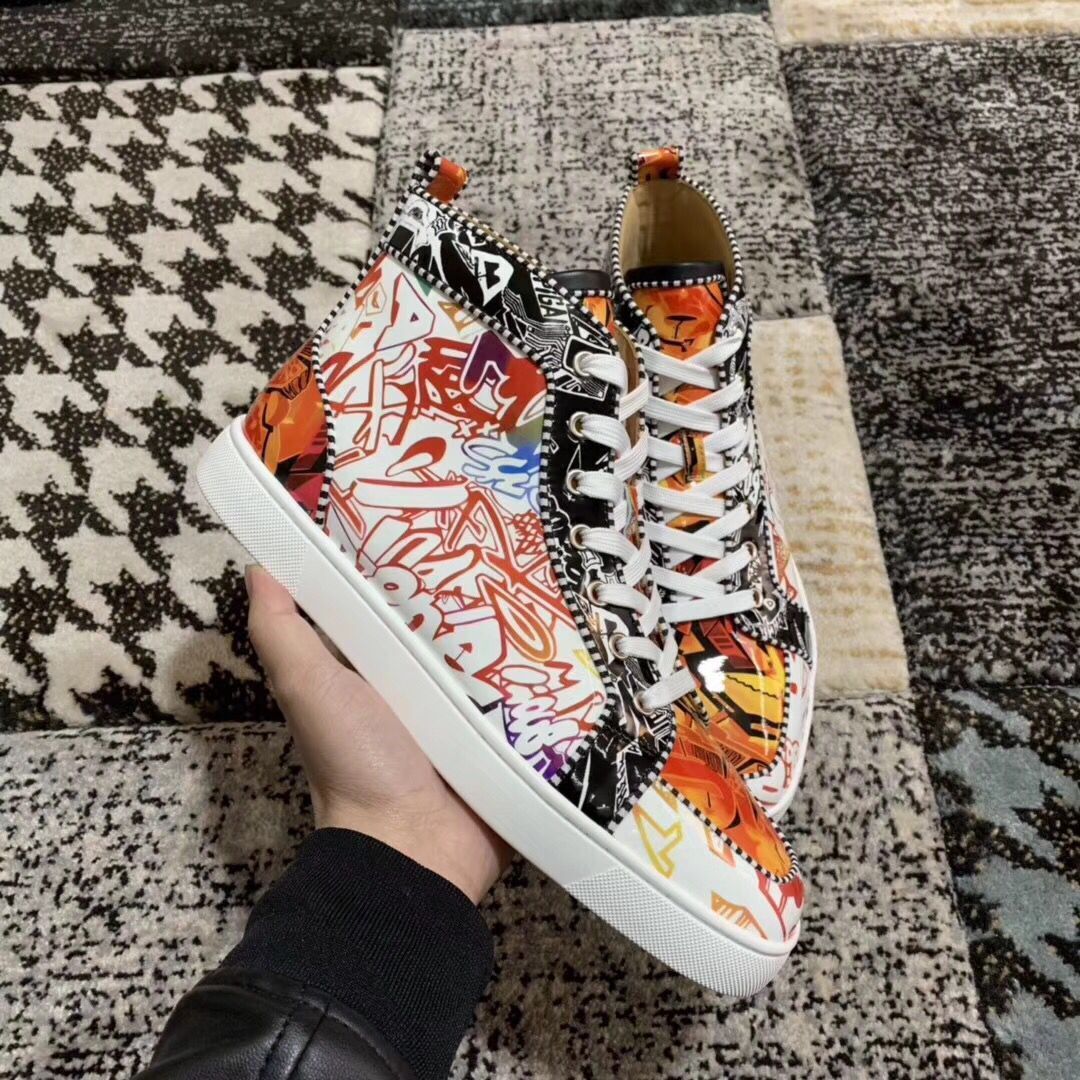 graffiti red bottoms