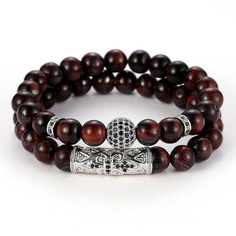 Red Tiger Eye Silver