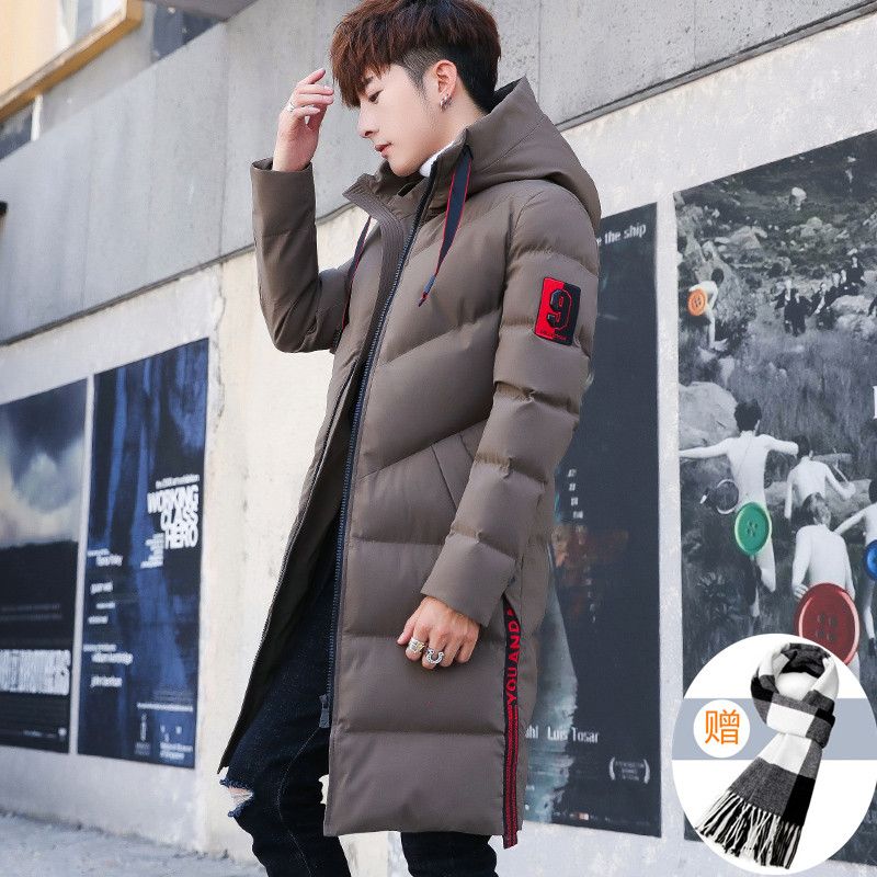 Puffy Mens Down Jacket Long Red Plus 