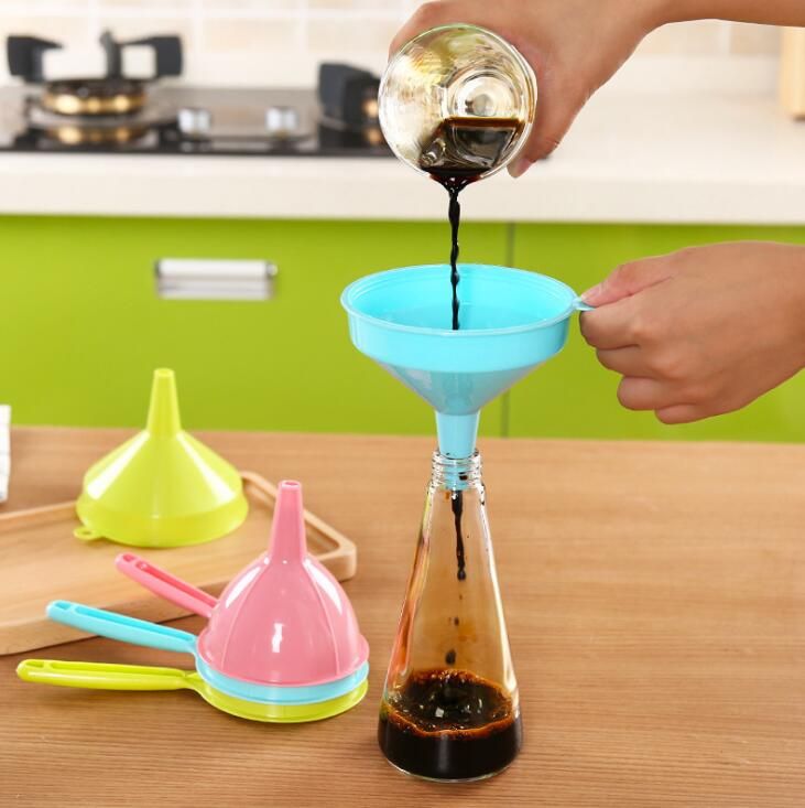 Food Grade Funnel Portable Plastic Multi Function Long Handle Liquid