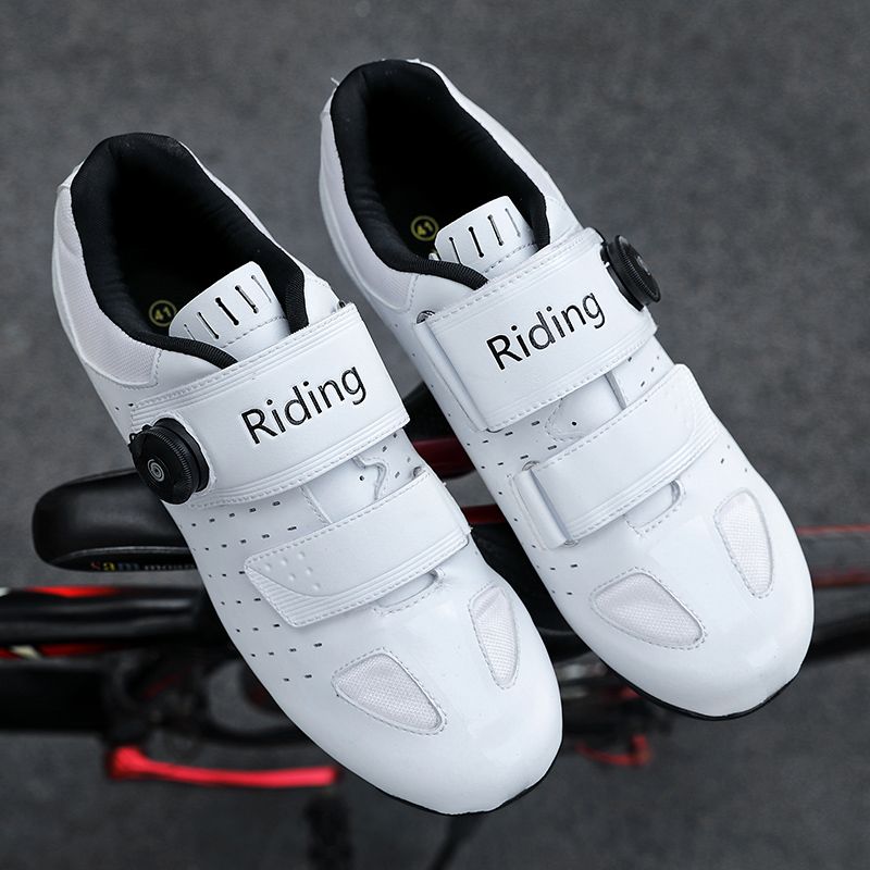 mens white cycling shoes