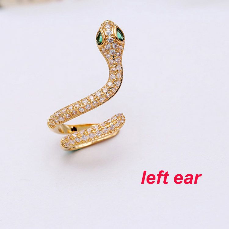 gold left ear