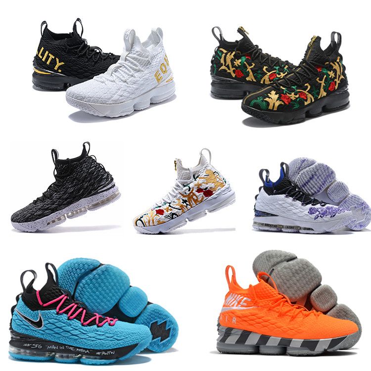 2018 Ashes Ghost Floral Lebrons 15 Zapatos de baloncesto 2019 Zapatos Lebron Sneaker Zapatos deportivos