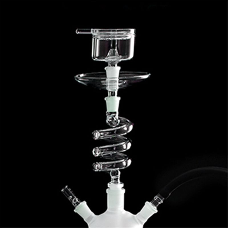 2021 Wholesale Glass Hookah Spring Part Pipe Spiral Glass Shisha Hookah