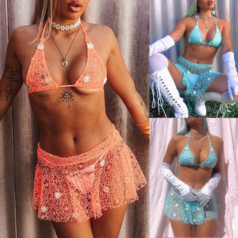 crochet bikini skirt