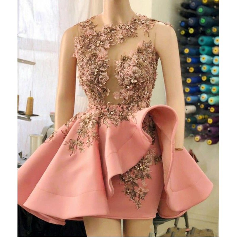 blush pink party dress
