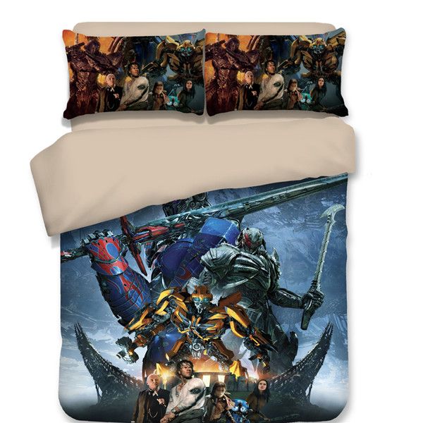 3d Transformers Bumblebee And Optimus Prime Design Duvet Cover Set