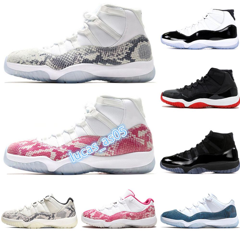 Compra AIRE Piel De Serpiente Jordán Retro 11 Zapatos De Baloncesto De Los  Hombres Las Mujeres Bred Concord 45 De Piel De Serpiente De Color Rosa  Gamma Azul Space Jam Zapatillas De