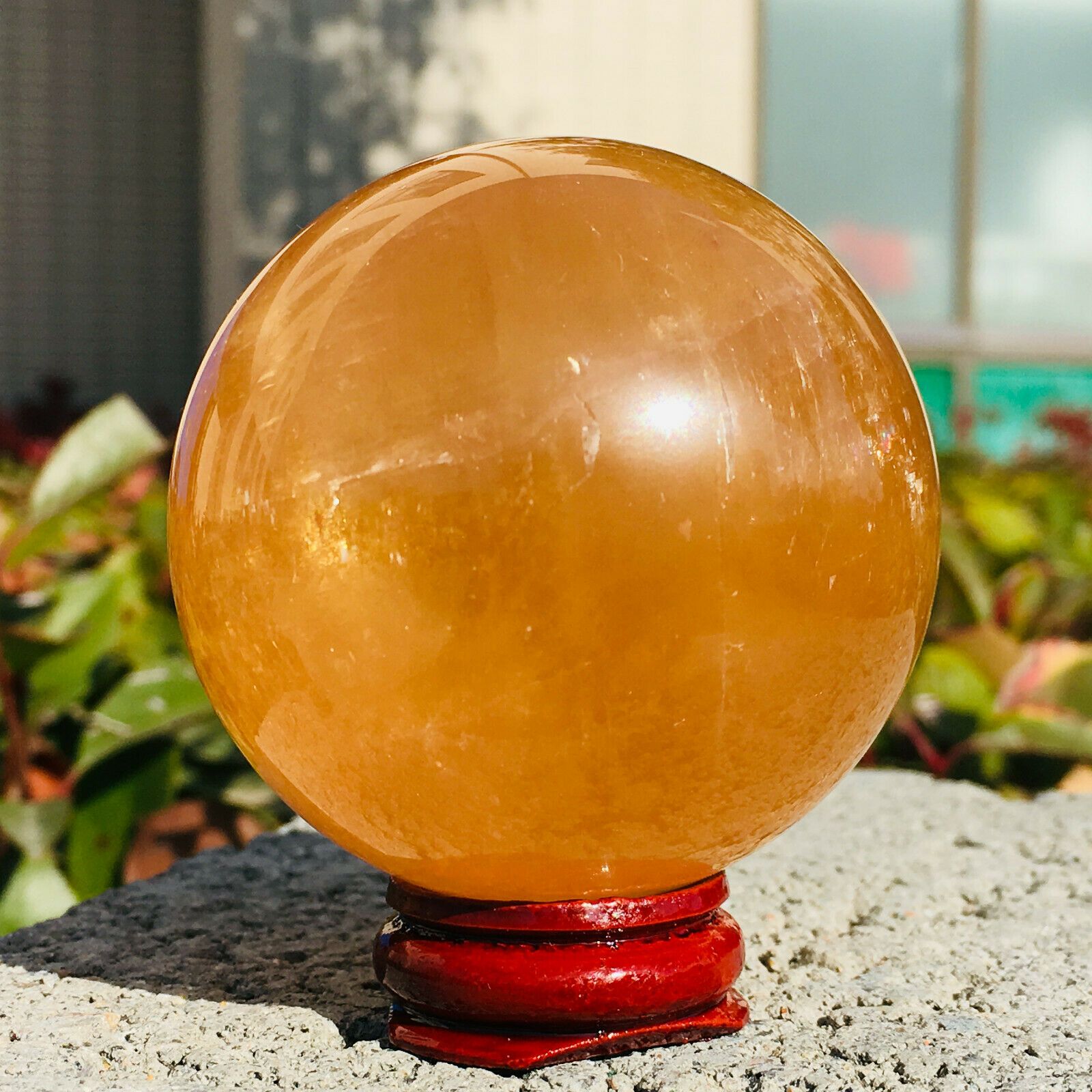 dandandianzi Citrino Natural del Cristal de Cuarzo Esfera Bola Amarilla óptico calcita cristalina espato de Islandia Esfera de la Bola