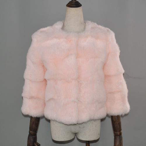 short rabbit fur jacket