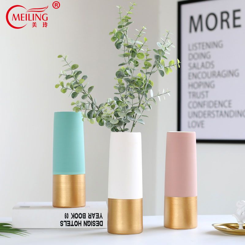 Nordic Home Decorative Vases For Flowers For Wedding Centerpiece Table Ornaments Housewarming Gift Ceramic Gold Tall Vase Filler Glass Vase With Flowers Glass Vase With Lid From Raymonu 27 95 Dhgate Com