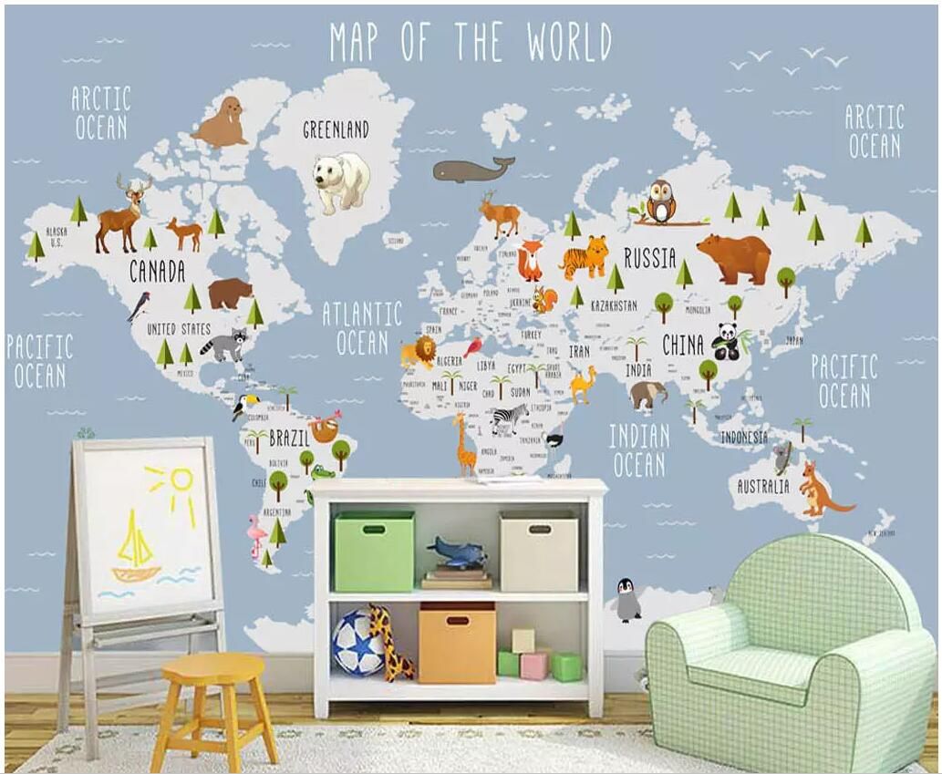 3d wallpaper custom photo mural Cartoon world animal map background wall home decor living room 3d wall murals wallpaper for walls 3 d 3d wallpaper custom photo mural Cartoon world animal map background wall home decor living room 3d wall murals wallpaper for walls 3 d