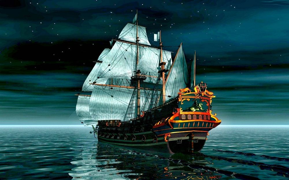 Best Gift Home Decor Artistic Ship Boat Oil Painting Picture Printed On Canvas
