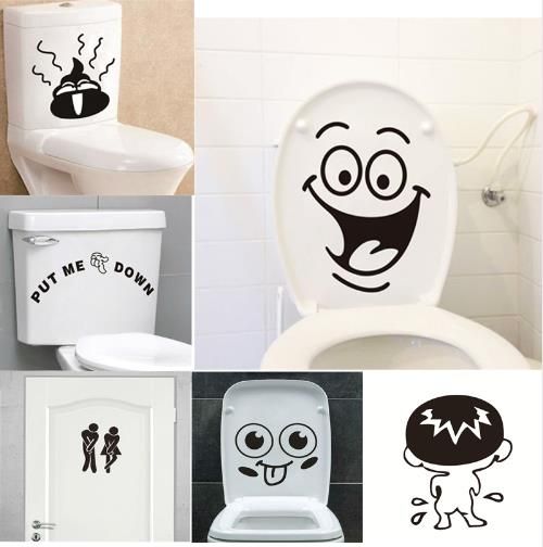 Toilet Door Sticker-Wall Decal Sticker Various Colours v1