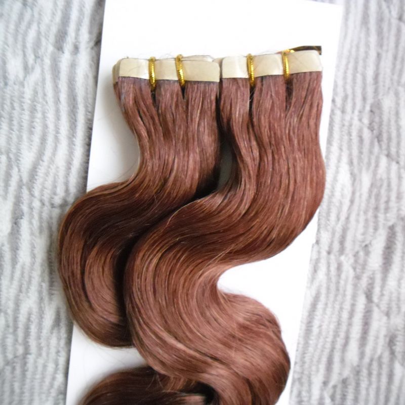 Remy Human Hair Tape Extensions 100g Body Wave Skin Weft Seamless