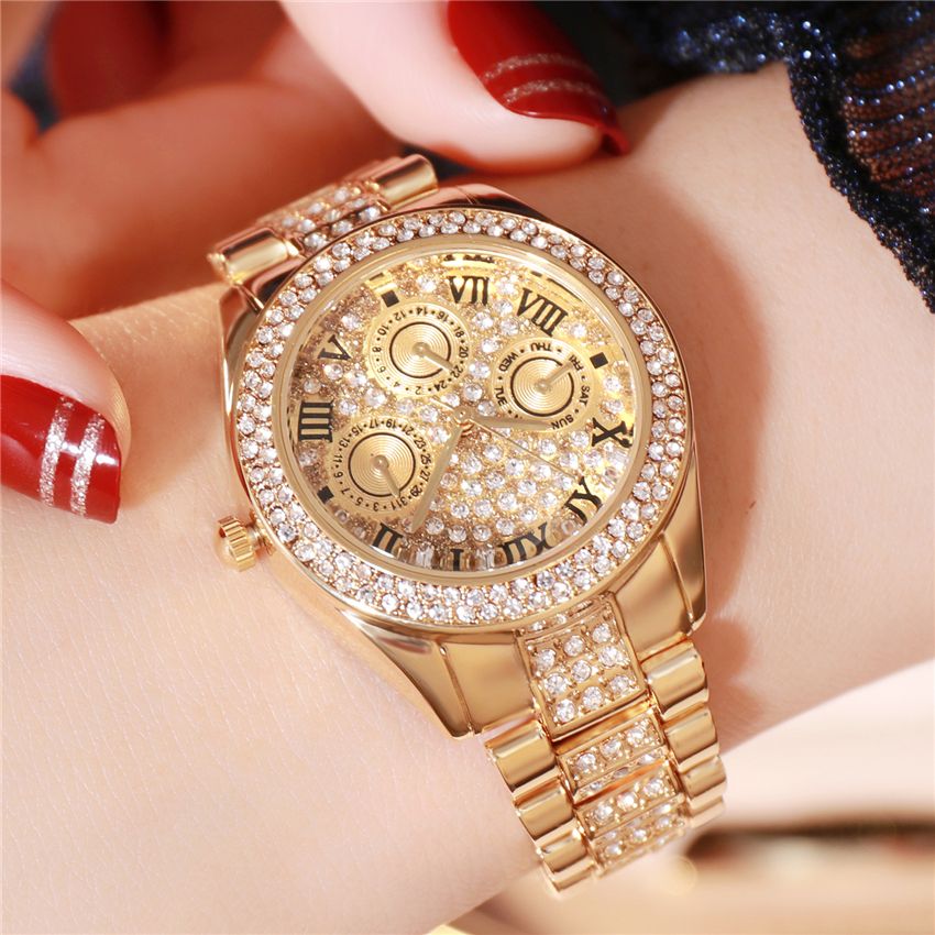 fake all diamond watch