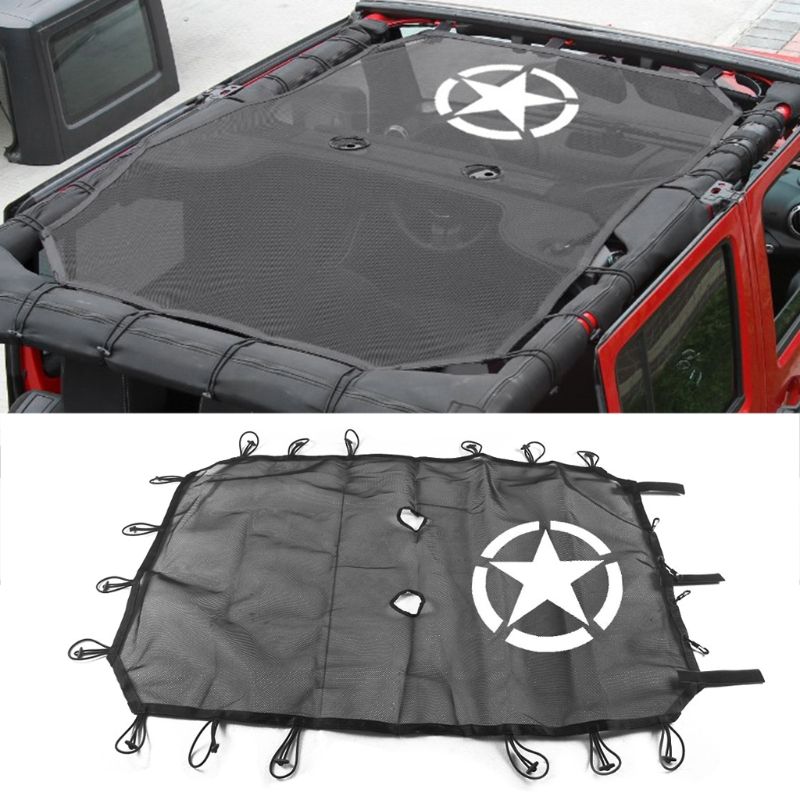 COLUDOR Colodor Parasole in Rete per Tetto Jeep Wrangler JK 4 Porte 5 Stelle Protezione UV