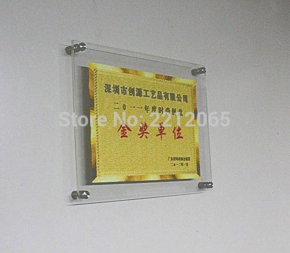 2020 A4 Wall Mounted Acrylic Plexiglass Floating Frames For Poster