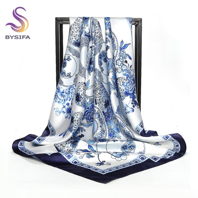 white silk head scarf