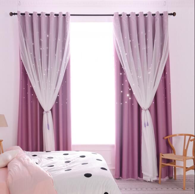紫色のヤーン+カーテン