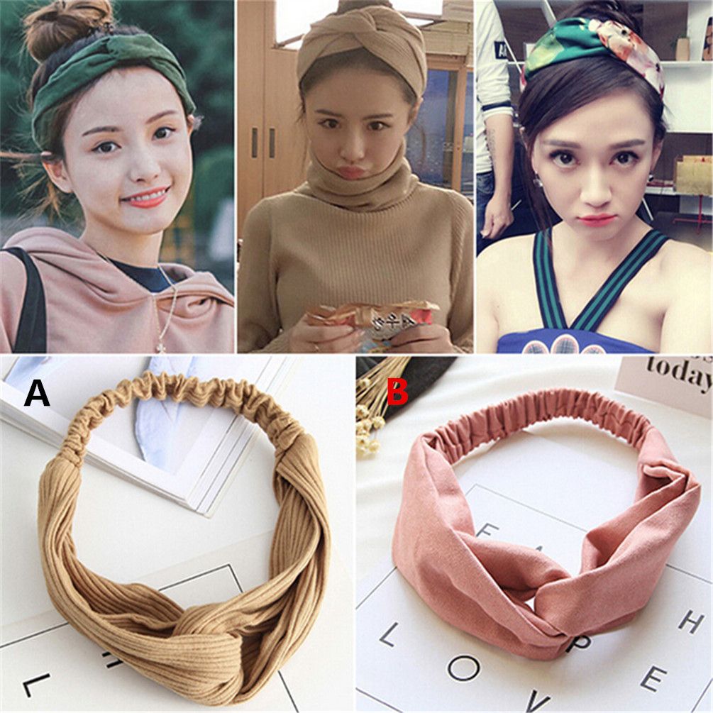 Fashion Women Turban Twist Knot Head Wrap Headband Twisted