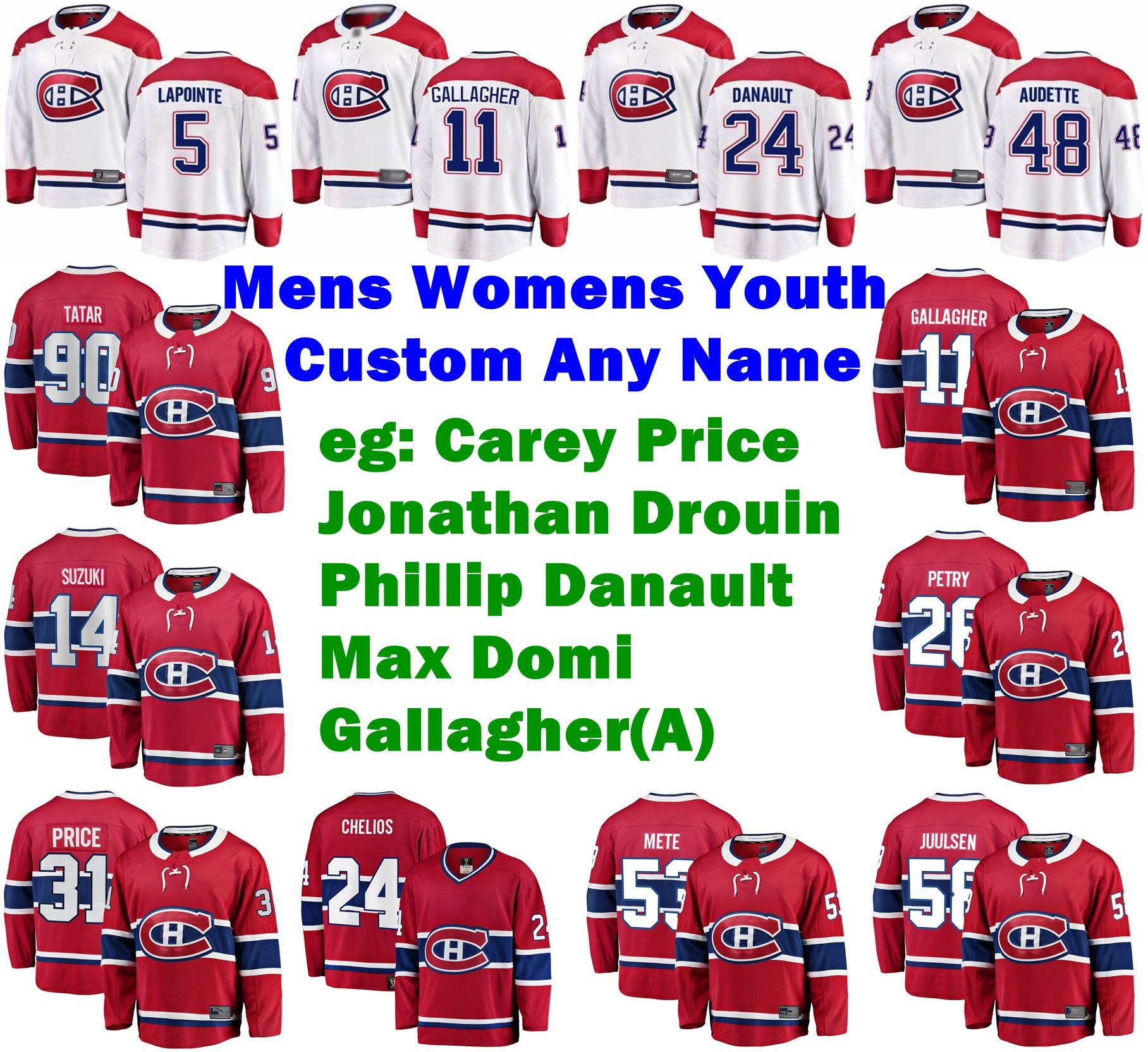 Wholesale Mens Custom Montreal Canadiens Jerseys Carey Price Jersey