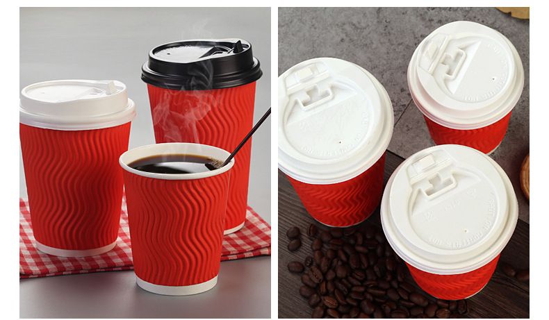 satin al 50 adet tek kullanimlik cevre dostu kahve ve kola icecek kagit bardak kapak kalinlasir ile uc katmanli oluklu kagit bardak seklinde s