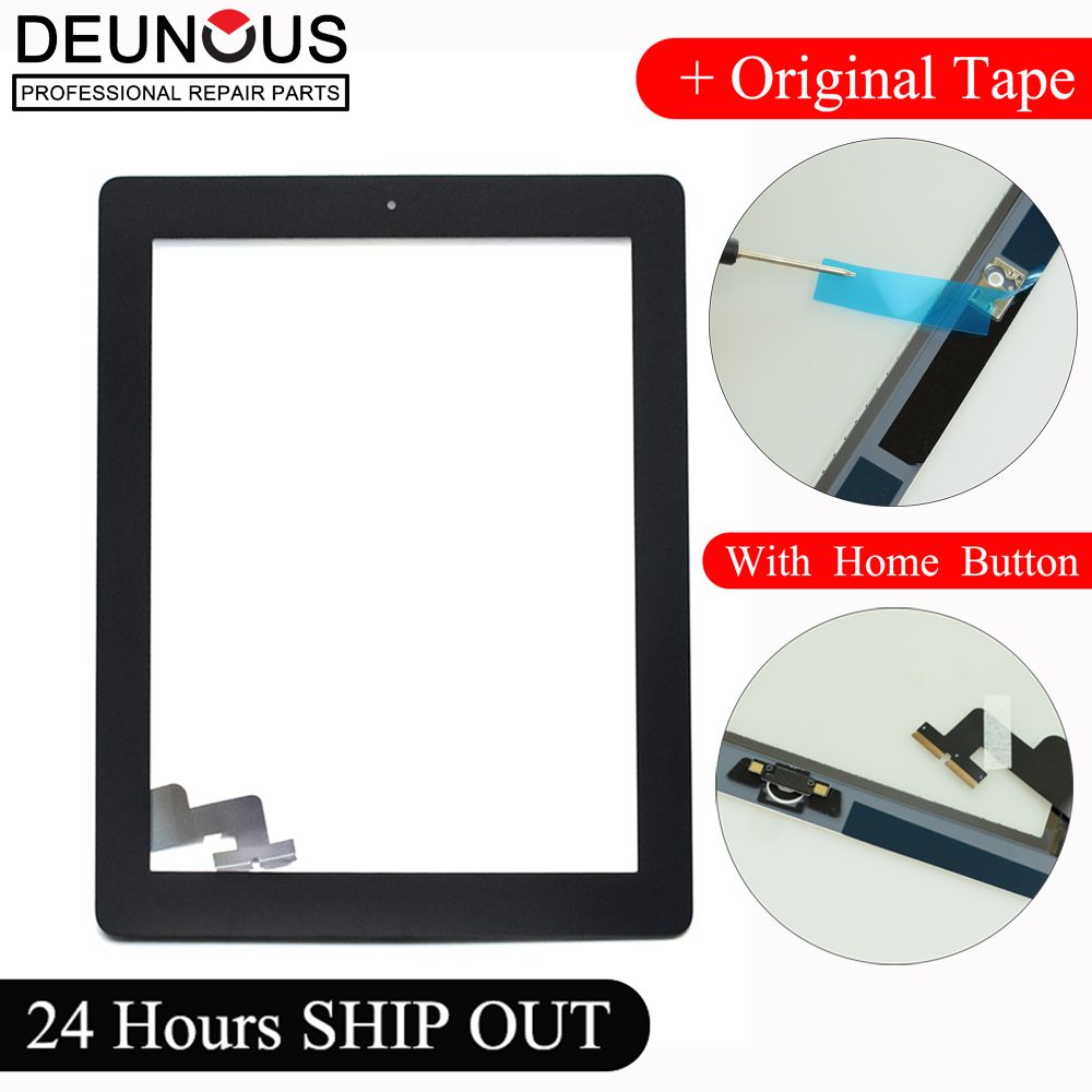 For iPad 2 2nd A1395 A1396 Touch Screen Digitizer Glass Repair Parts Black