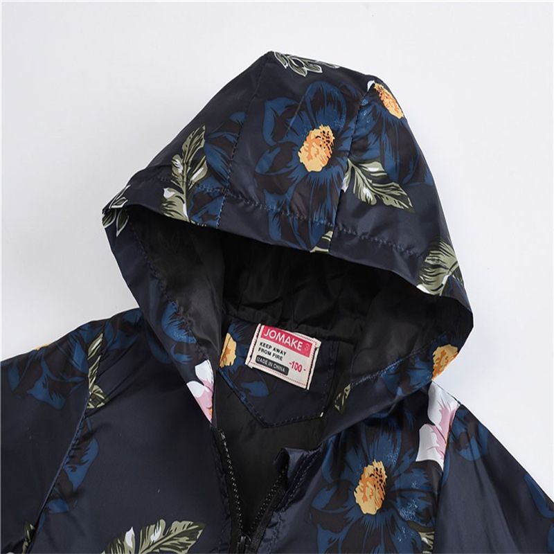 Sweety Kids 4 Color Camo Pattern Zip Up 3 Pocket Hooded Windbreaker Jacket
