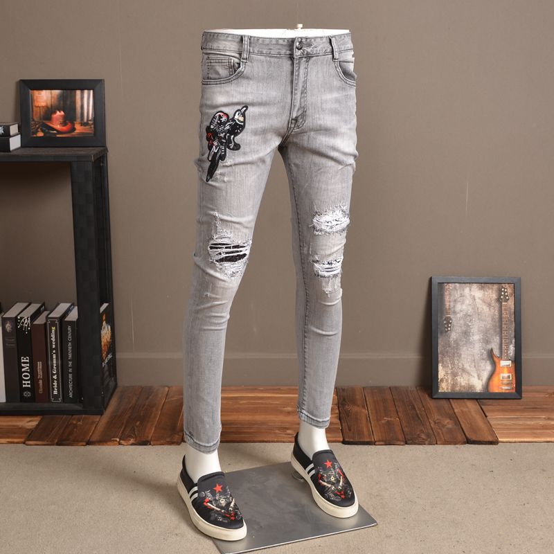 grey jeans mens fashion