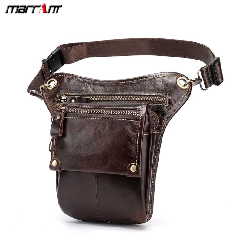 Men/'s Outdoor Retro Genuine Leather Crossbody Phone Pouch Chest Bag Waist Purse