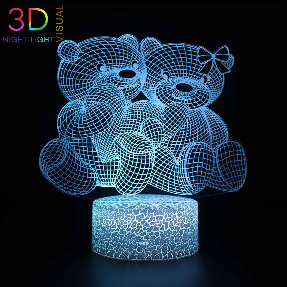 teddy bear 3d night light
