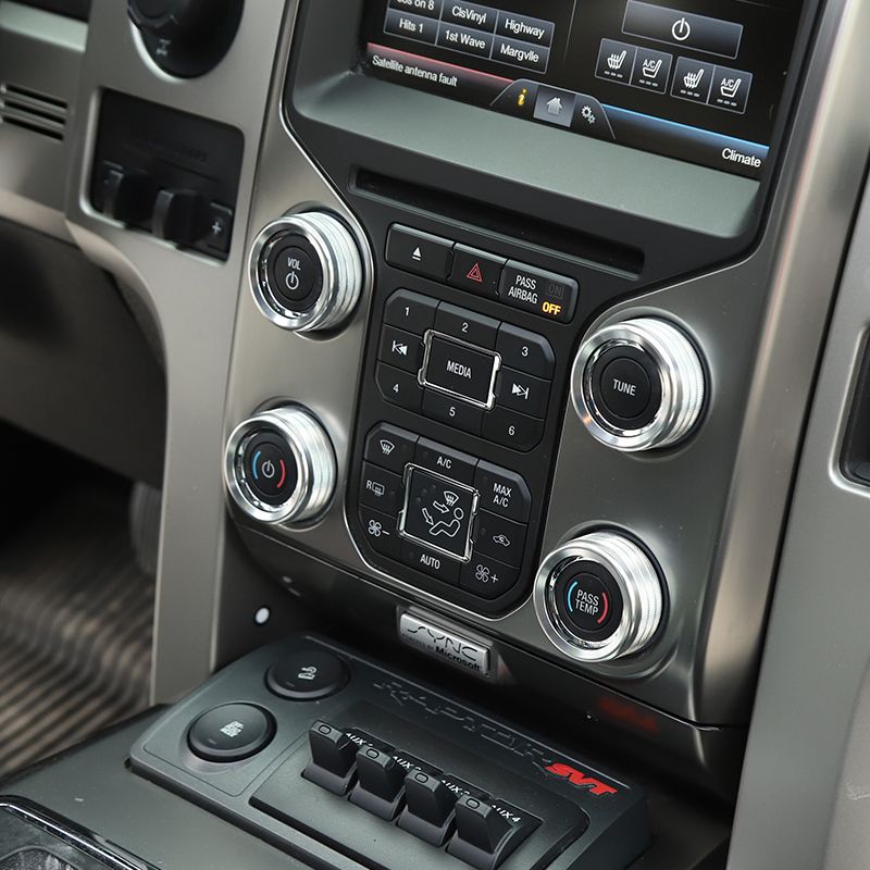 Air Conditioning Audio Switch Knob Ring Decoration Cover For Ford F150 Raptor 2013 2014 Car Interior Accessories Vehicle Interiors Car Interior