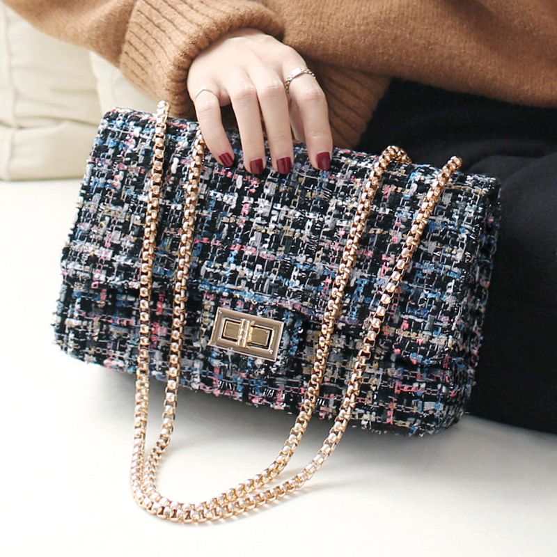 tweed designer bag