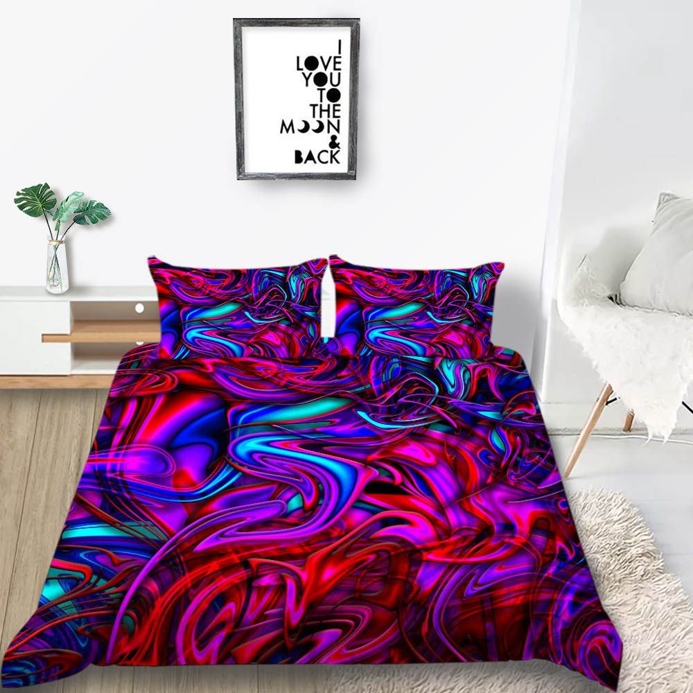 Weird Color Bedding Set Single Size Colorful 3d Duvet Cover King