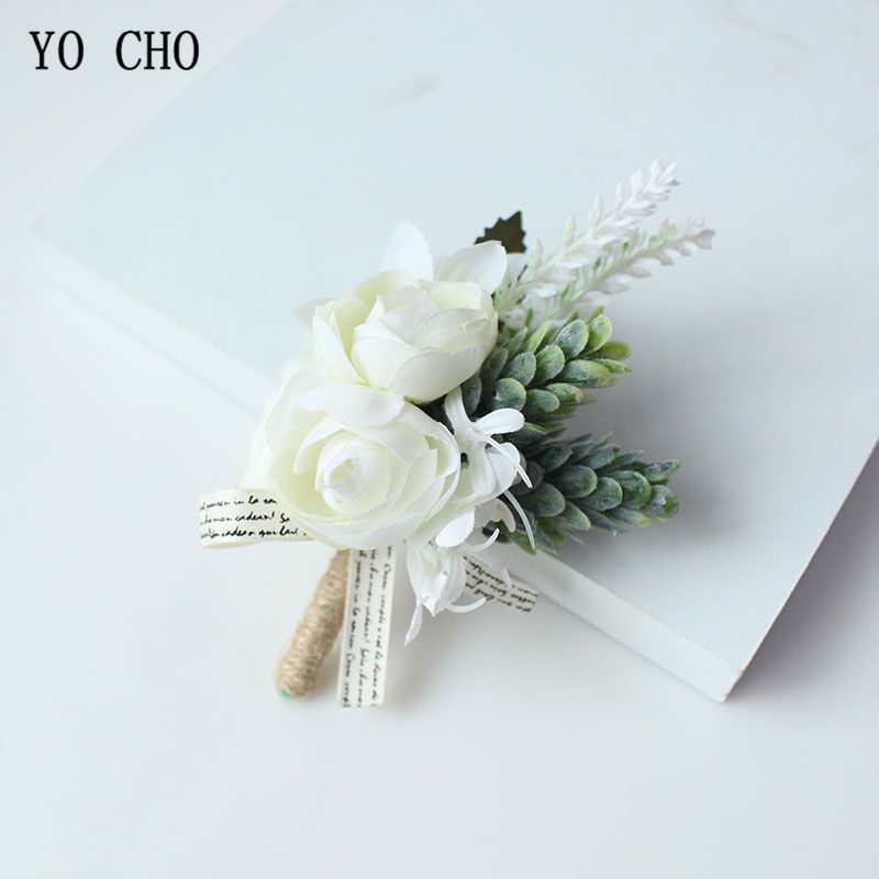 Unique Handmade Corsage Wedding Groom Ribbon Boutonniere For Men/'s Accessory
