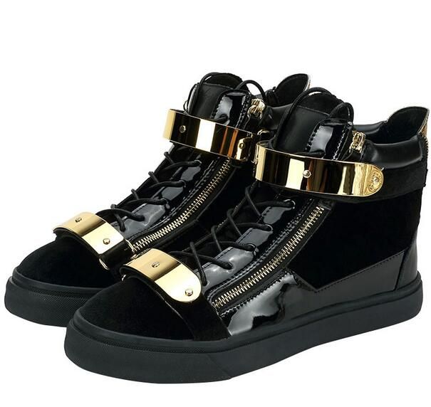 black shoes gold buckle