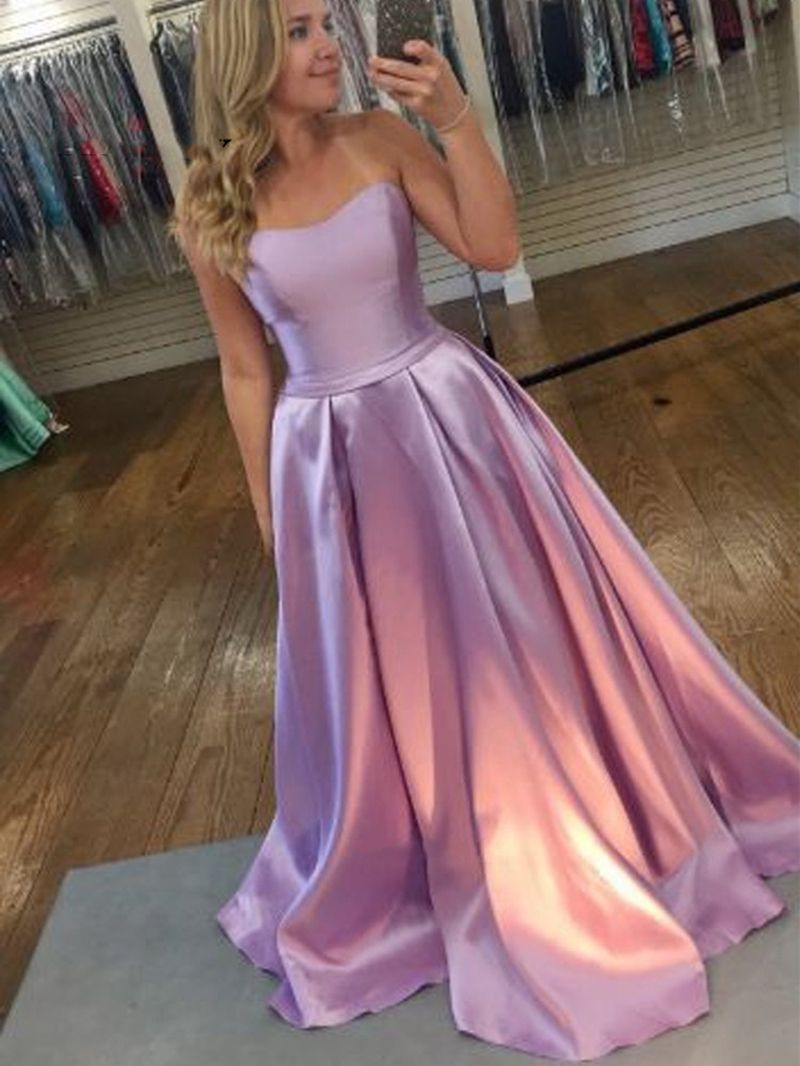 opruiming vestido satinado lila