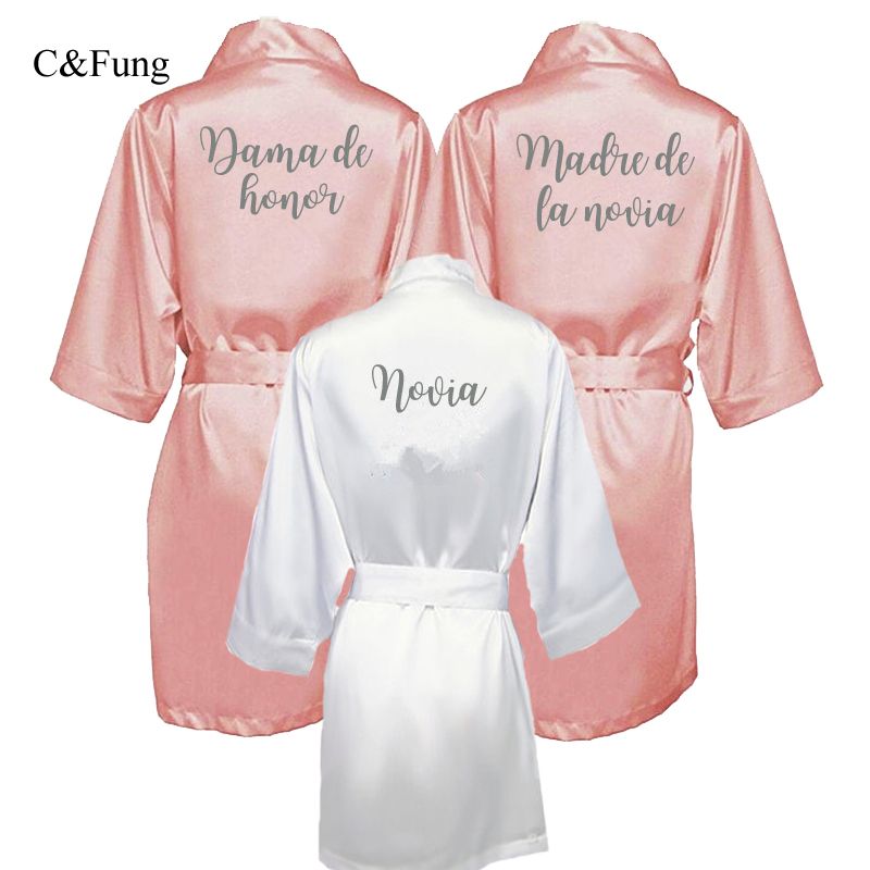 bride satin robe