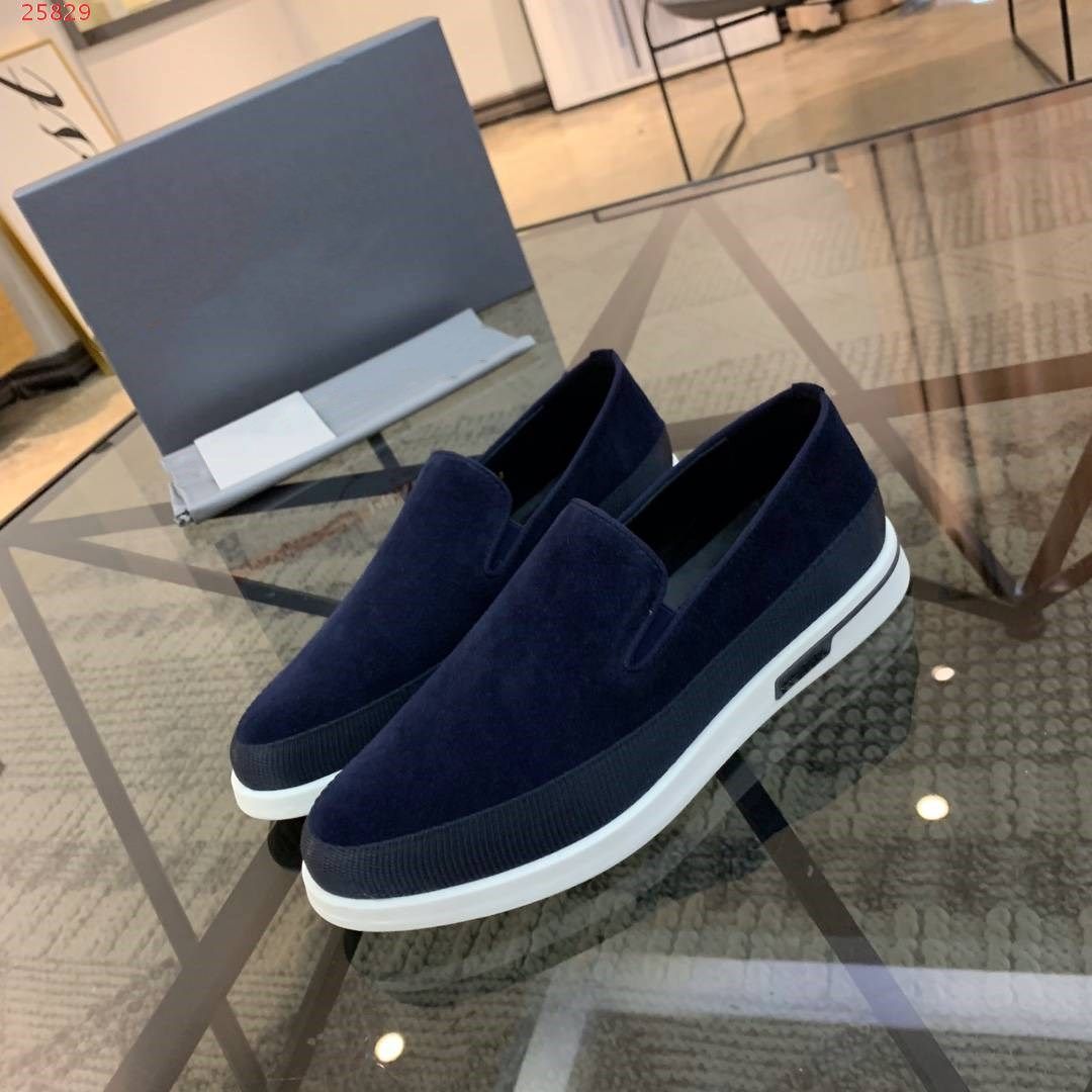 Zapatos casuales populares para hombres de deporte sin cordones de de marca azul negro