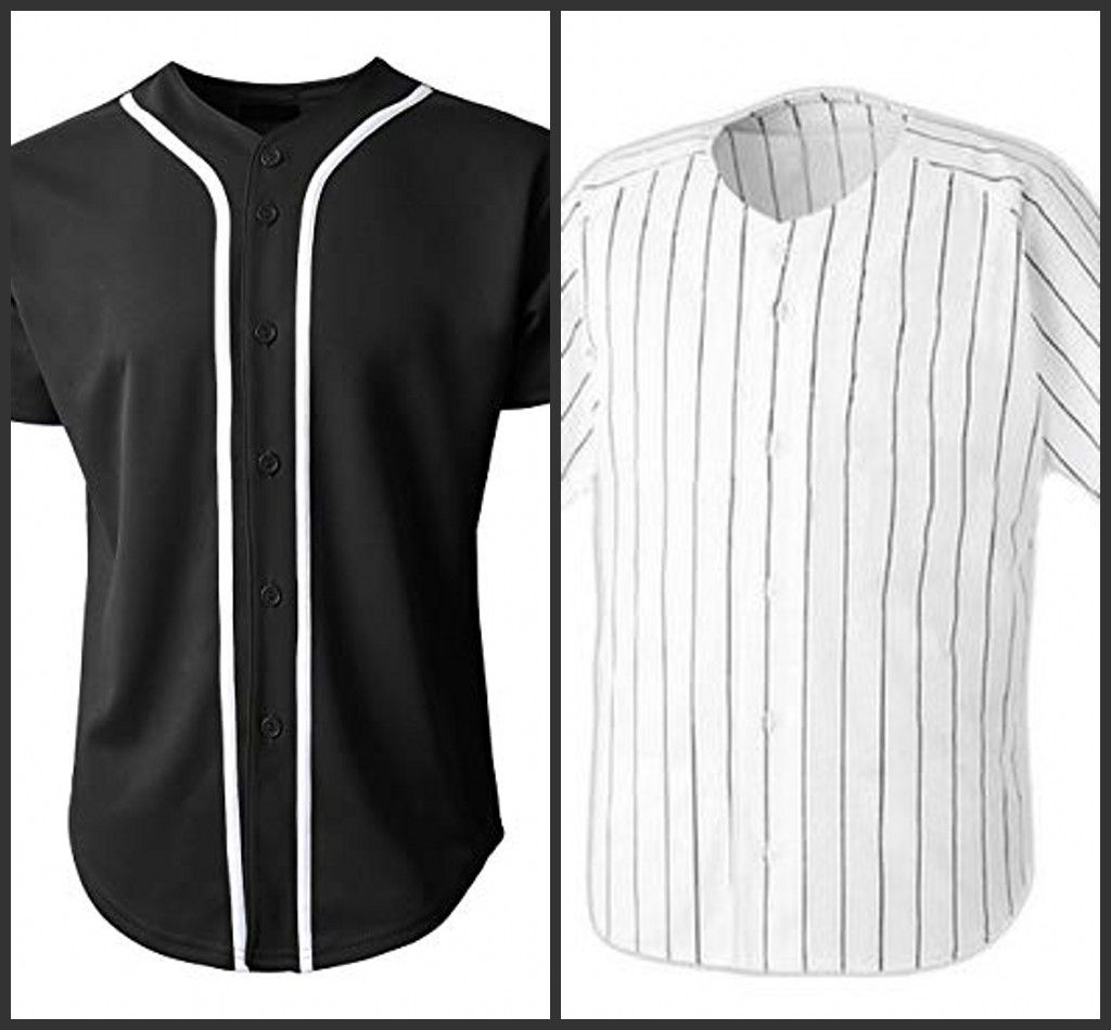 blank baseball jerseys