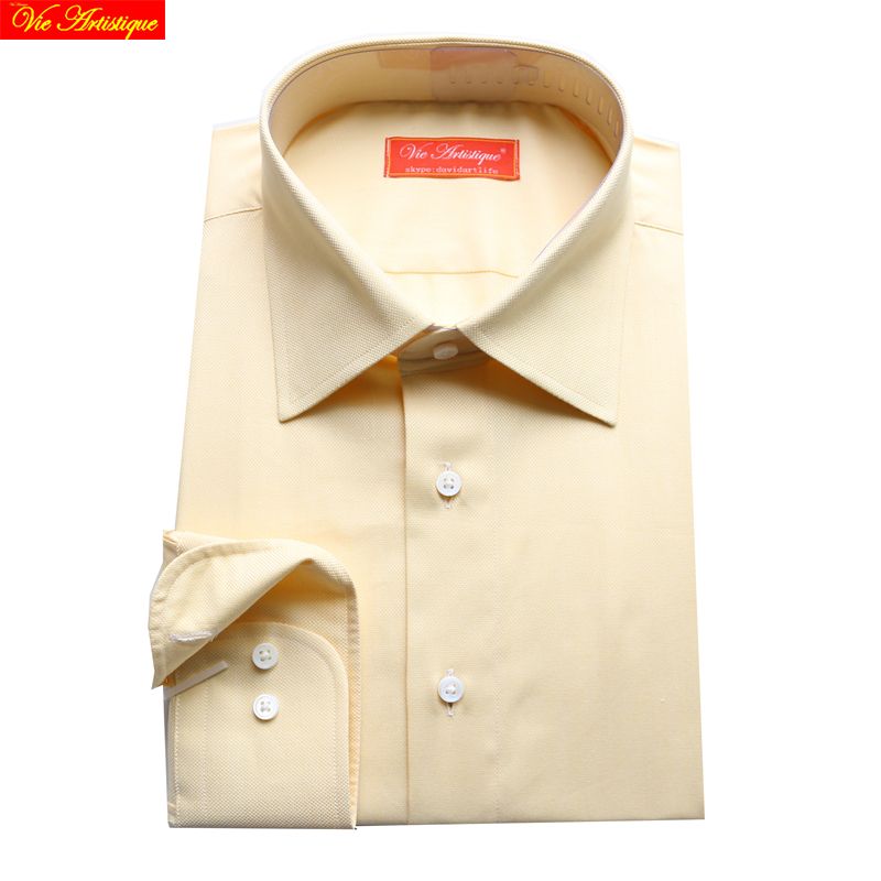 Compre Personalizado A Medida De Una Hombres Medida Blusa Boda Formal Camisas De Vestir De Negocios A Medida Blusa 100% Algodón Ligero Libera La Nave Amarilla A 151,96 € Del Genguo | DHgate.Com