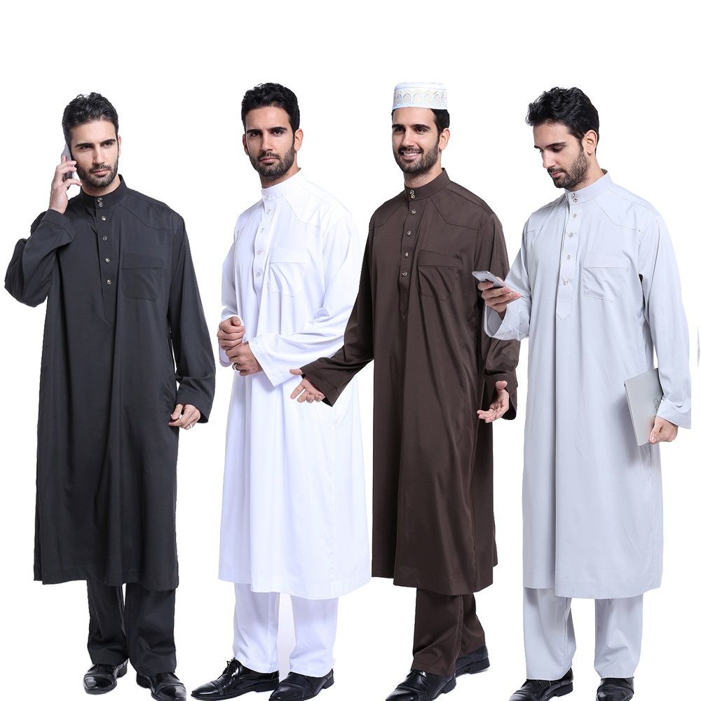 Acquista Musulmano Uomo Saudi Thobe Robe Abito Caftano Arabo Con Pantaloni  A Maniche Lunghe Musulmano Islamico Kaftan Abbigliamento Thobe Abito  Saudita A 20,99 € Dal Andrewknight007 | It.DHgate.Com