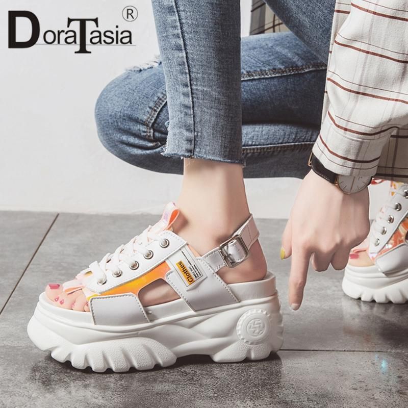 Doratasia Girl Summer Fashion High Platform Sandals Summer Sweet