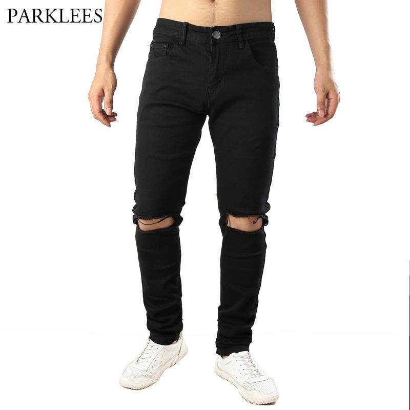 cheap black ripped jeans mens