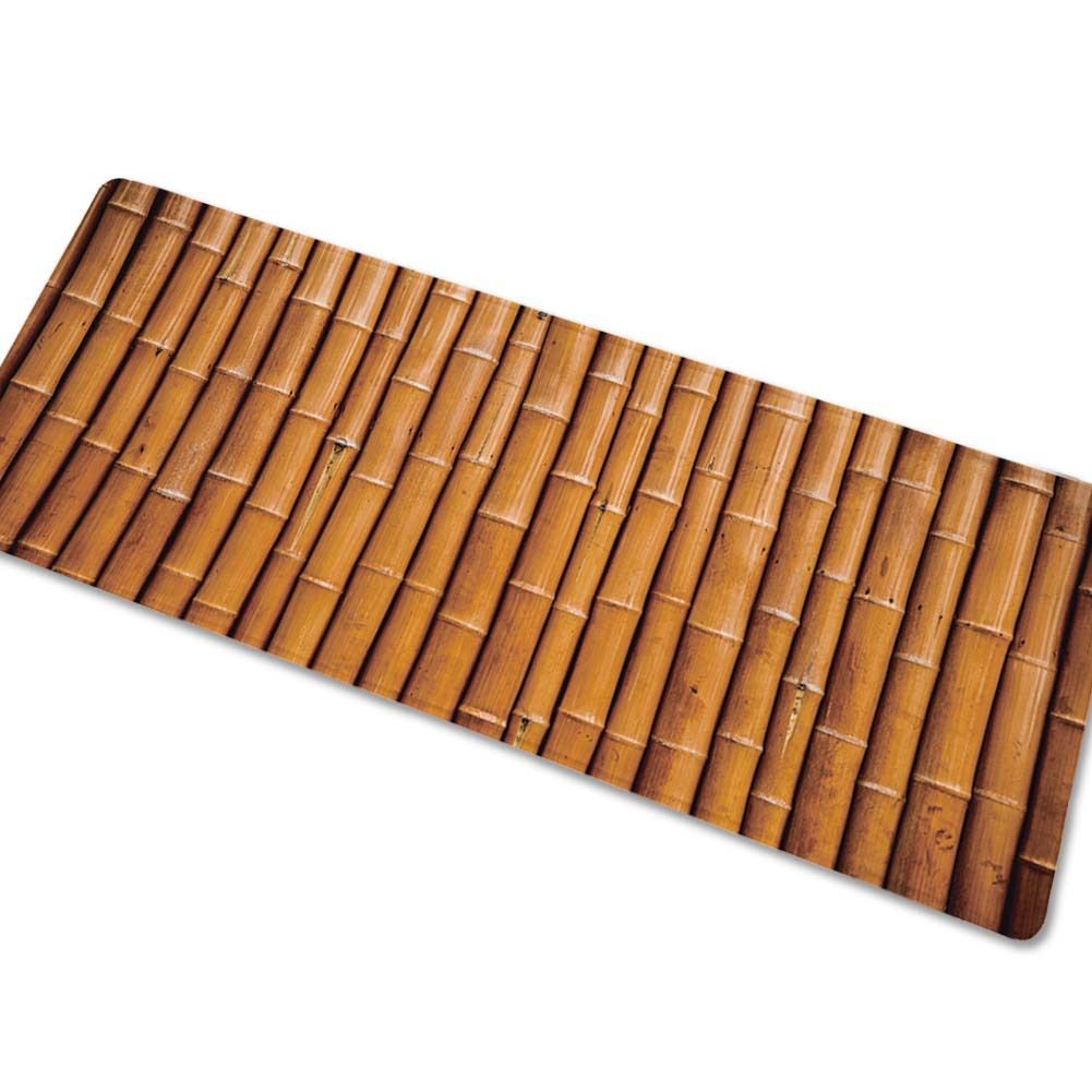 Retro Wood Floor Style Anti Slip Kitchen Mat Long Bath Carpet
