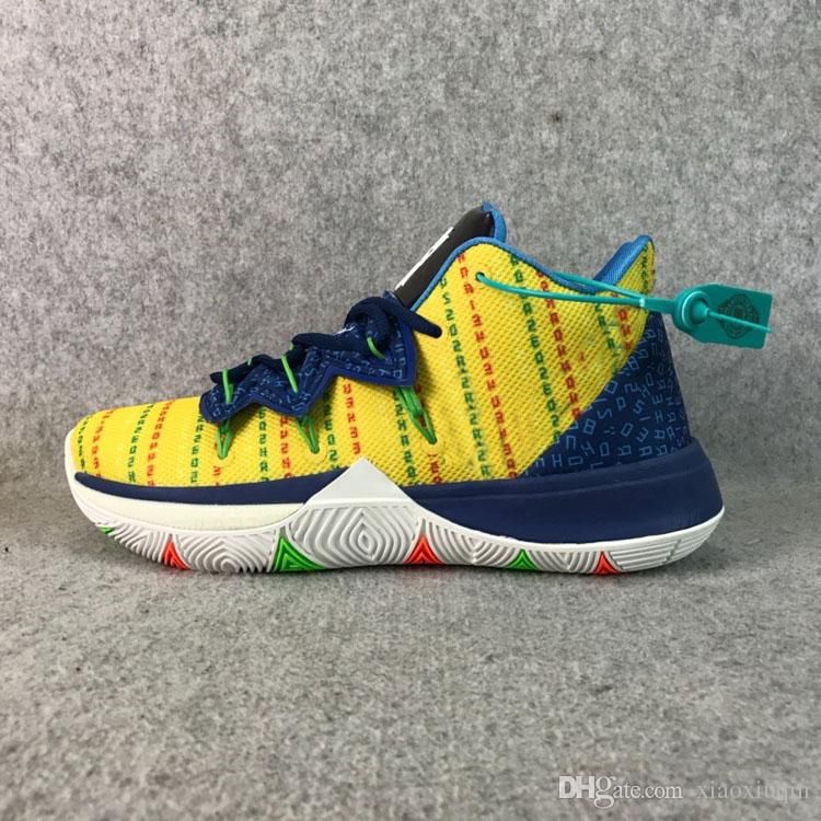 kyrie 5 blue and yellow