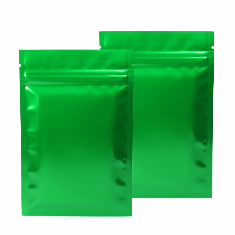 2020 10x15cm Glossy Metallic Foil Reclosable Ziplock Package Bags Heat